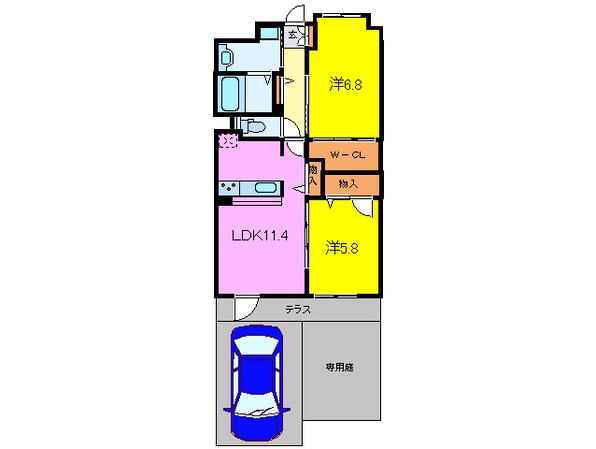 グランジェ東甲子園の物件間取画像